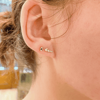 Puce d'oreille ligne Diamant Or 9 carats