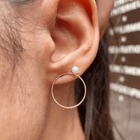 Boucles d’oreilles Cercle Gravé Plaqué Or