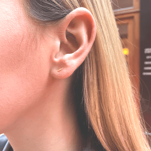 Coffret de 3 boucles d’oreilles plaqué or en forme de tiges