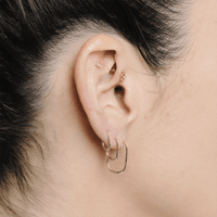 Boucle d'oreille ovale petite Or 9 carats