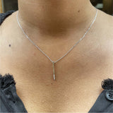 Collier Barre Diamant Or Blanc 18 carats